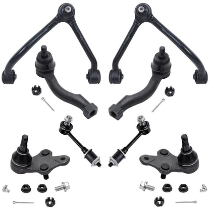 8-Piece Front Suspension Kit with Control Arms Ball Joints & Sway Bar Links for 2WD