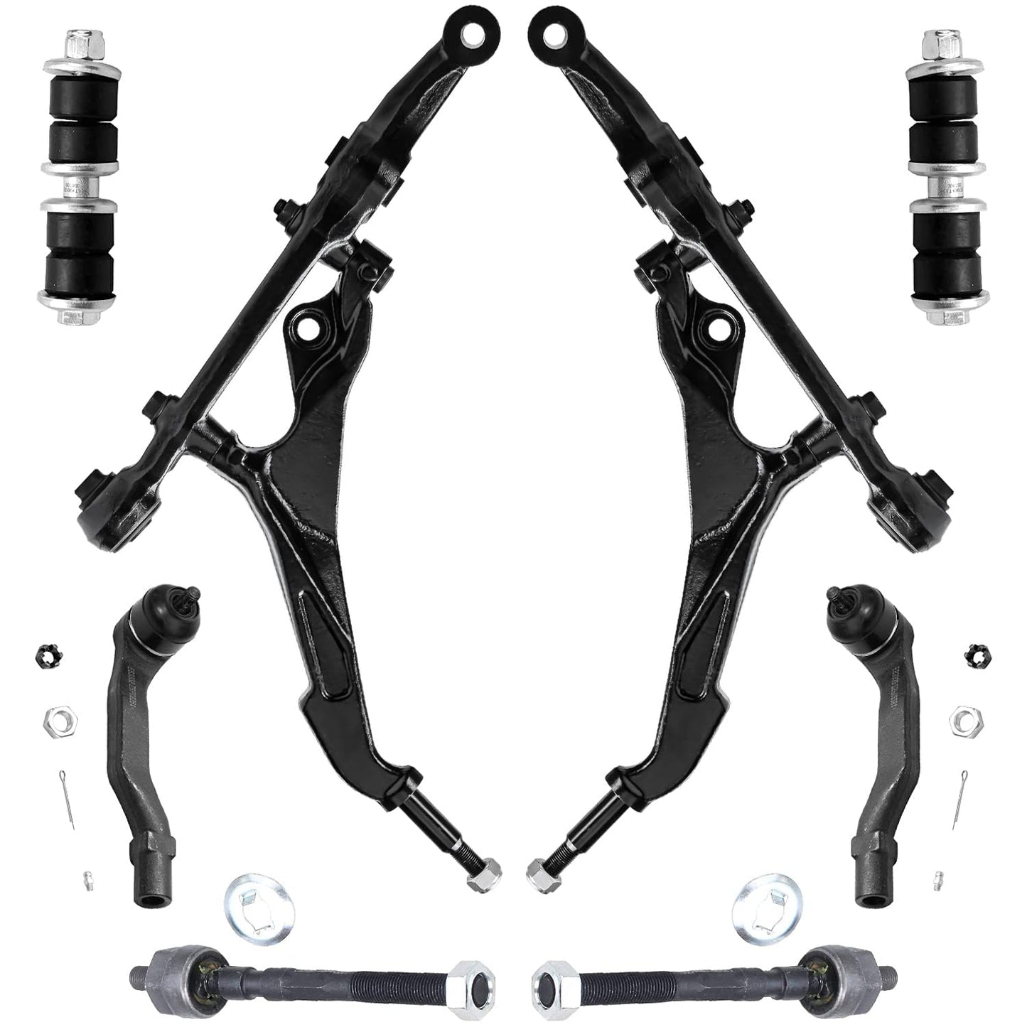 8-Piece Front Suspension Kit with Control Arms Ball Joints & Sway Bar Links for 2WD