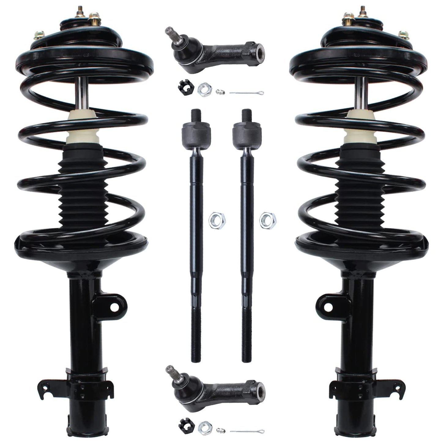 Front & Rear Suspension Kit with Struts Control Arms & Tie Rods for Camaro 2011–2012