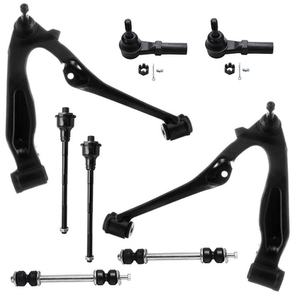 8-Piece Front Suspension Kit with Control Arms Ball Joints & Sway Bar Links for 2WD