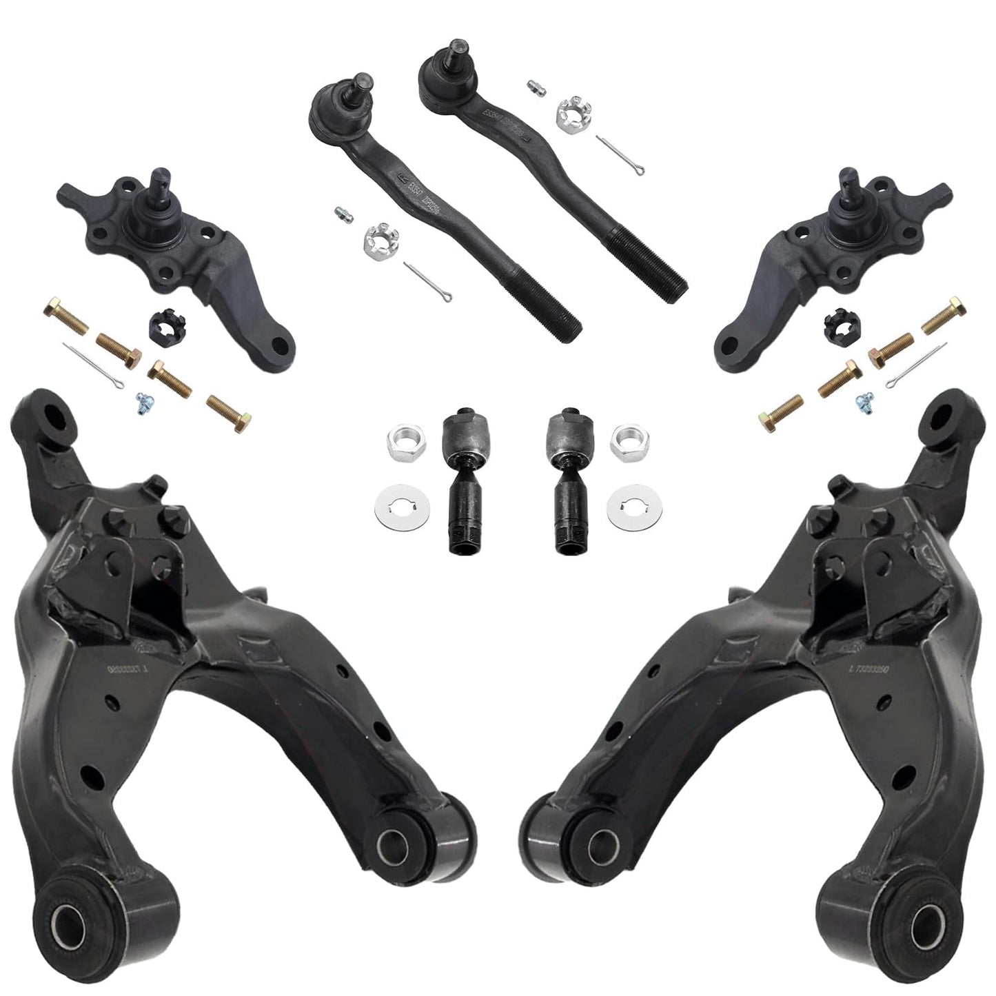 8-Piece Front Suspension Kit with Control Arms Ball Joints & Sway Bar Links for 2WD