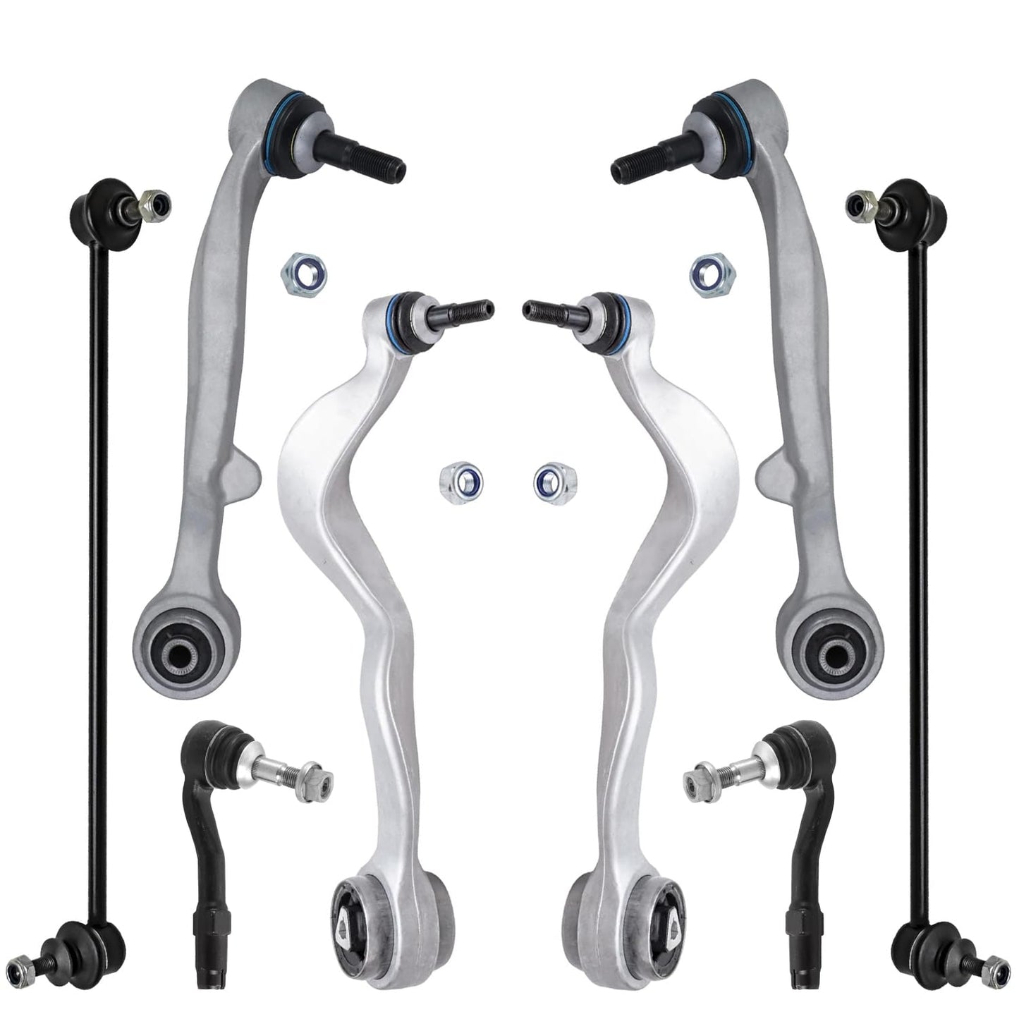 8-Piece Front Suspension Kit with Control Arms Ball Joints & Sway Bar Links for 2WD
