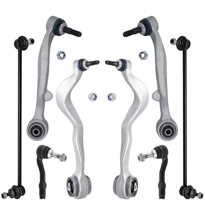 8-Piece Front Suspension Kit with Control Arms Ball Joints & Sway Bar Links for 2WD