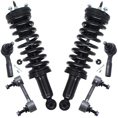 Front & Rear Suspension Kit with Struts Control Arms & Tie Rods for Camaro 2011–2012