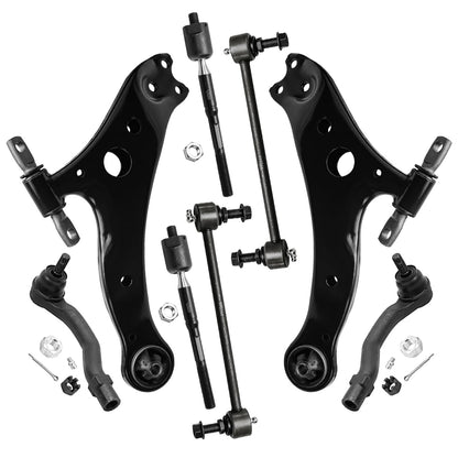 8-Piece Front Suspension Kit with Control Arms Ball Joints & Sway Bar Links for 2WD