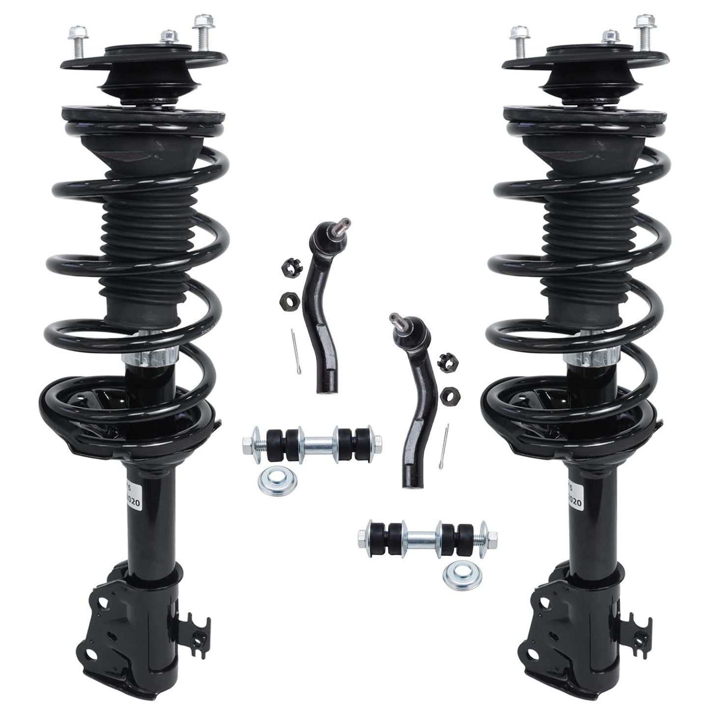 Front & Rear Suspension Kit with Struts Control Arms & Tie Rods for Camaro 2011–2012