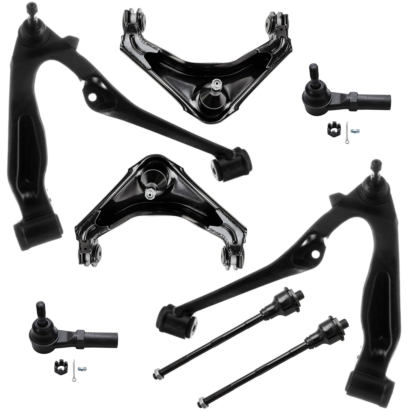 8-Piece Front Suspension Kit with Control Arms Ball Joints & Sway Bar Links for 2WD