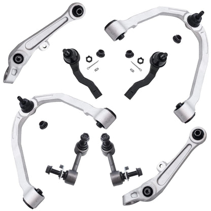 8-Piece Front Suspension Kit with Control Arms Ball Joints & Sway Bar Links for 2WD