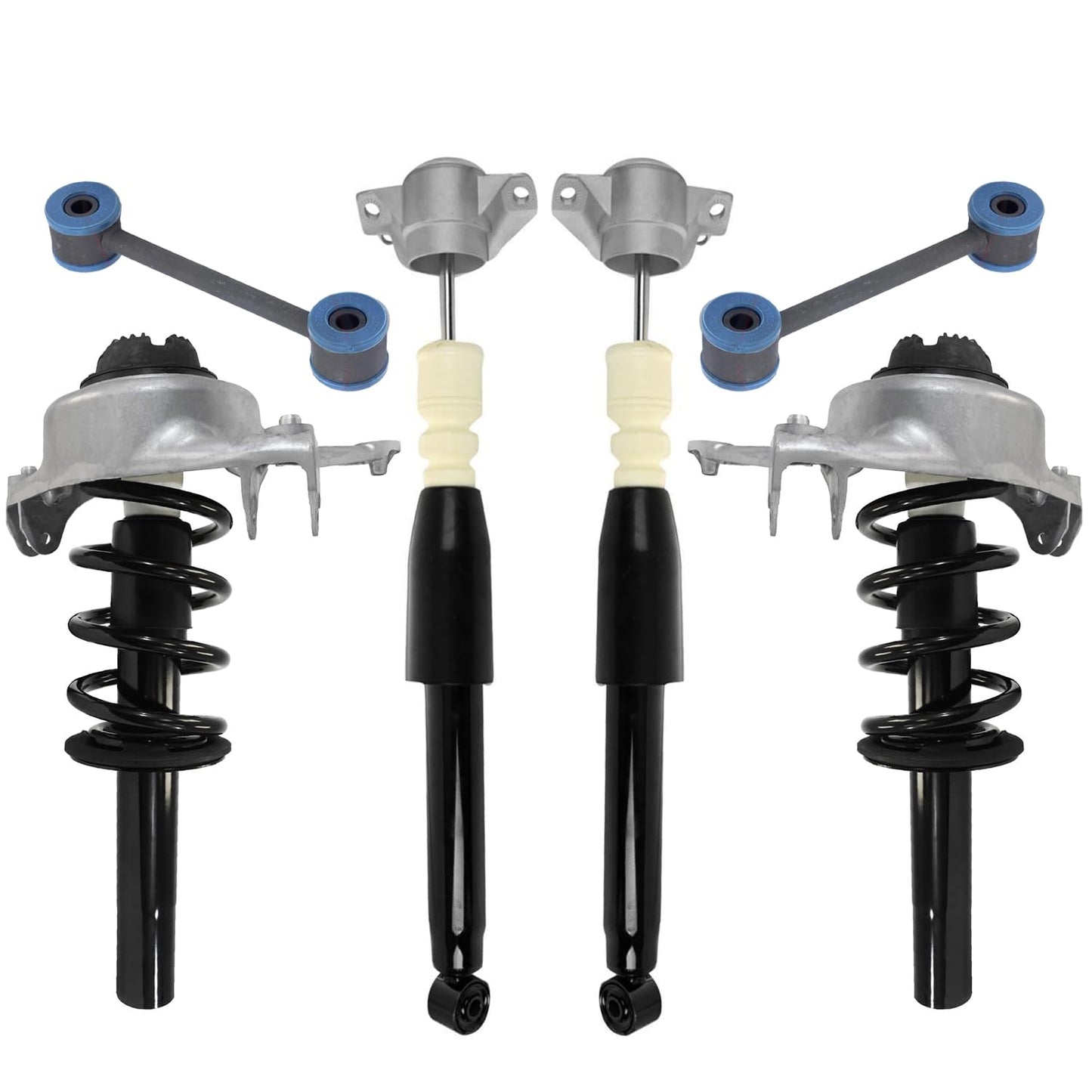 Front & Rear Suspension Kit with Struts Control Arms & Tie Rods for Camaro 2011–2012