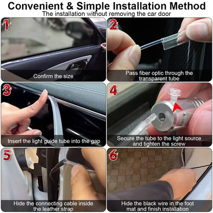 5 in 1 Interior Car LED Strip Lights APP Control