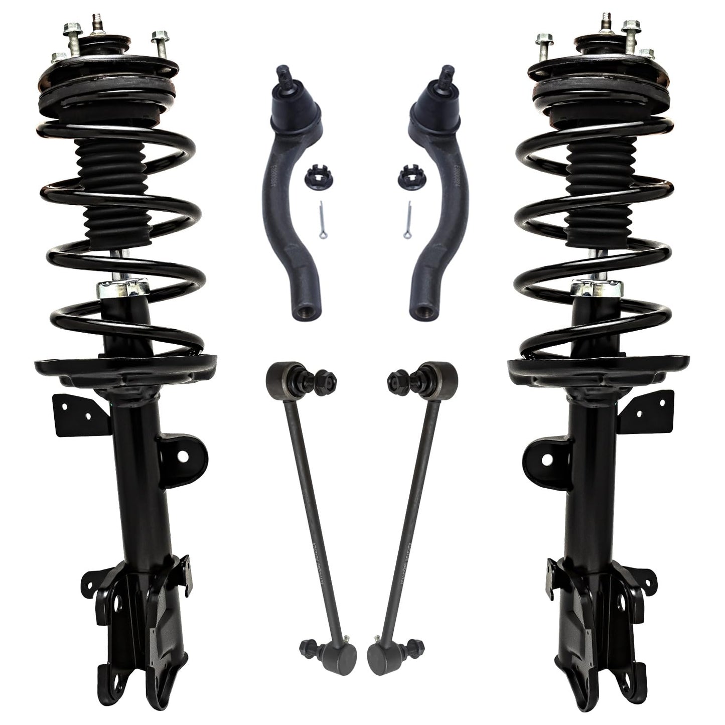 Front & Rear Suspension Kit with Struts Control Arms & Tie Rods for Camaro 2011–2012