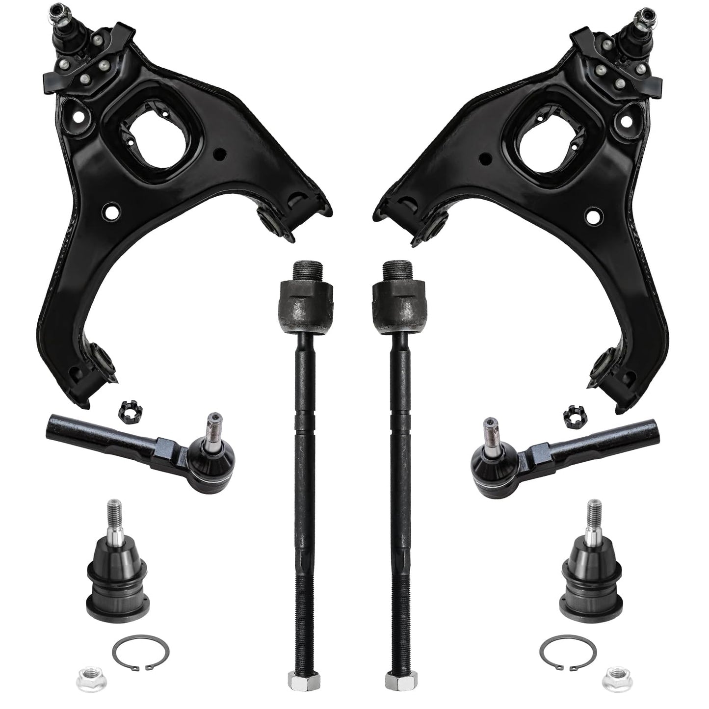 8-Piece Front Suspension Kit with Control Arms Ball Joints & Sway Bar Links for 2WD