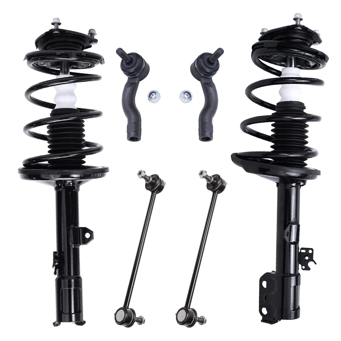 Front & Rear Suspension Kit with Struts Control Arms & Tie Rods for Camaro 2011–2012