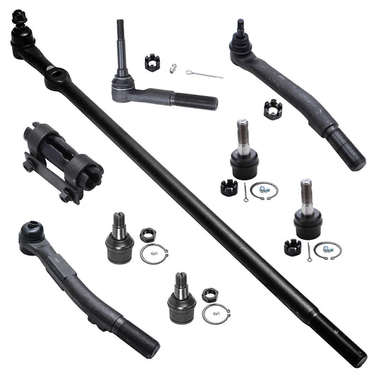9-Piece Front Suspension Kit with Ball Joints & Tie Rods for F-250 F-350 Super Duty 4WD 2005–2016