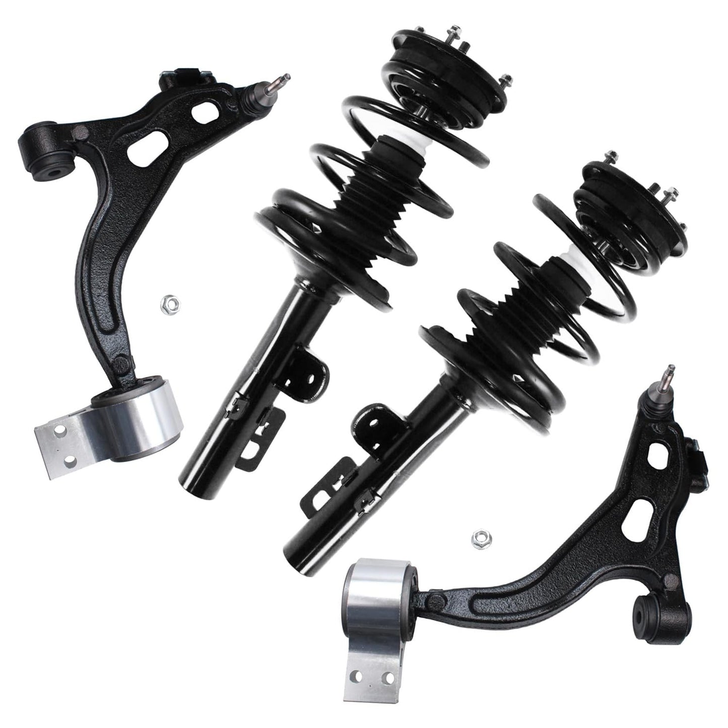 Front & Rear Suspension Kit with Struts Control Arms & Tie Rods for Camaro 2011–2012