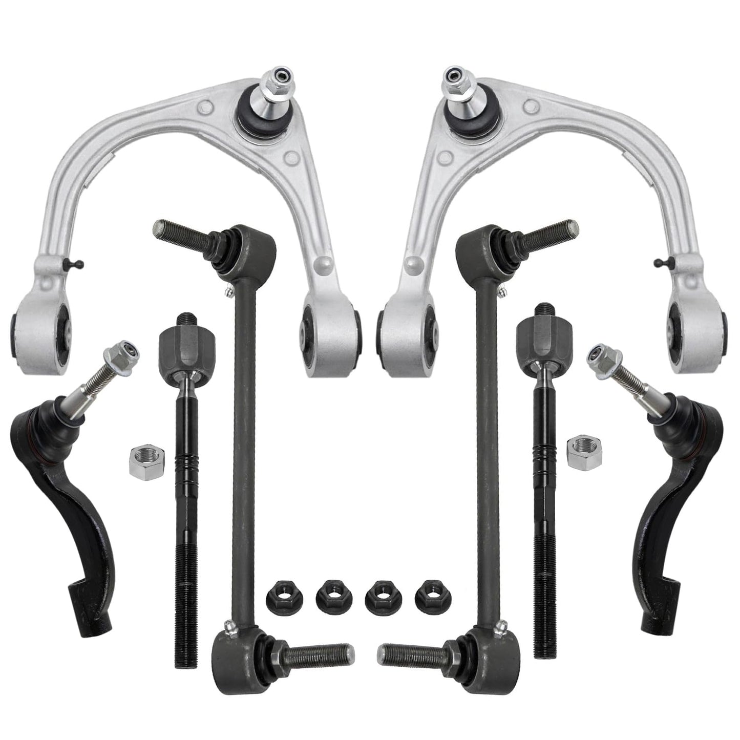 8-Piece Front Suspension Kit with Control Arms Ball Joints & Sway Bar Links for 2WD