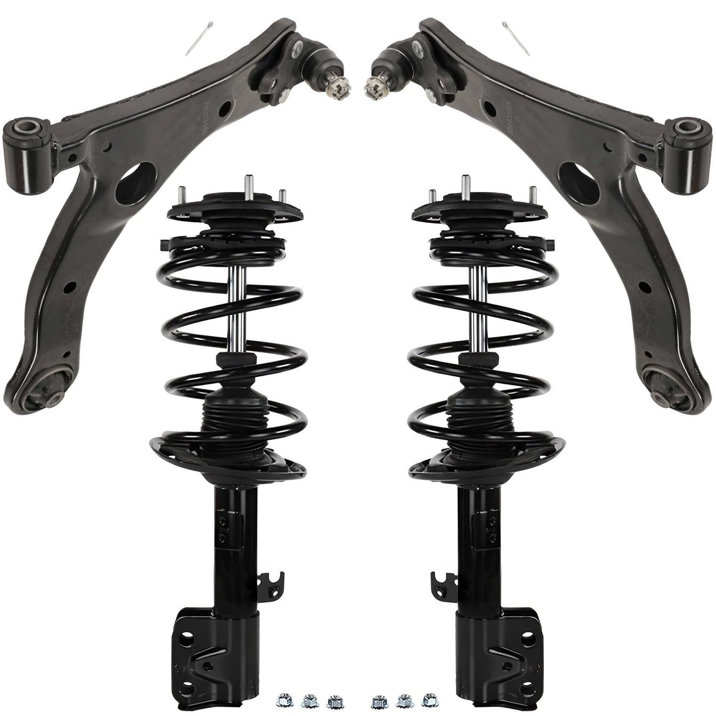 Front & Rear Suspension Kit with Struts Control Arms & Tie Rods for Camaro 2011–2012