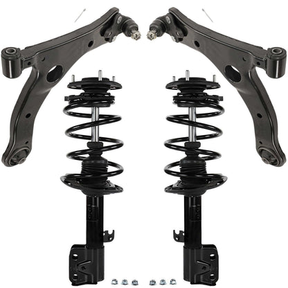 Front & Rear Suspension Kit with Struts Control Arms & Tie Rods for Camaro 2011–2012