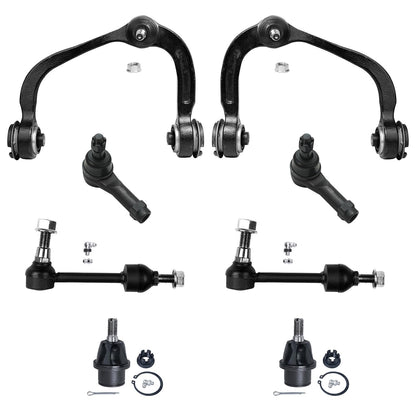 8-Piece Front Suspension Kit with Control Arms Ball Joints & Sway Bar Links for 2WD