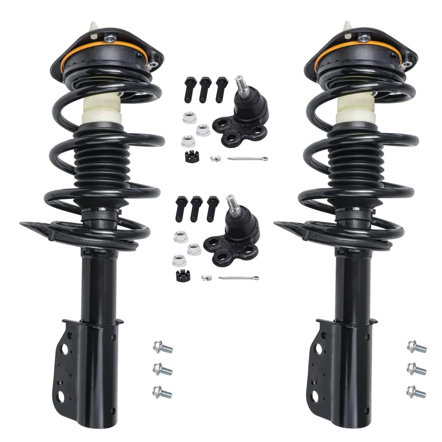 Front & Rear Suspension Kit with Struts Control Arms & Tie Rods for Camaro 2011–2012