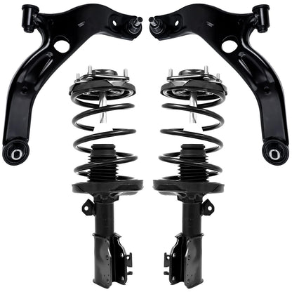 Front & Rear Suspension Kit with Struts Control Arms & Tie Rods for Camaro 2011–2012