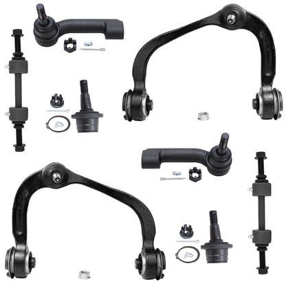 8-Piece Front Suspension Kit with Control Arms Ball Joints & Sway Bar Links for 2WD