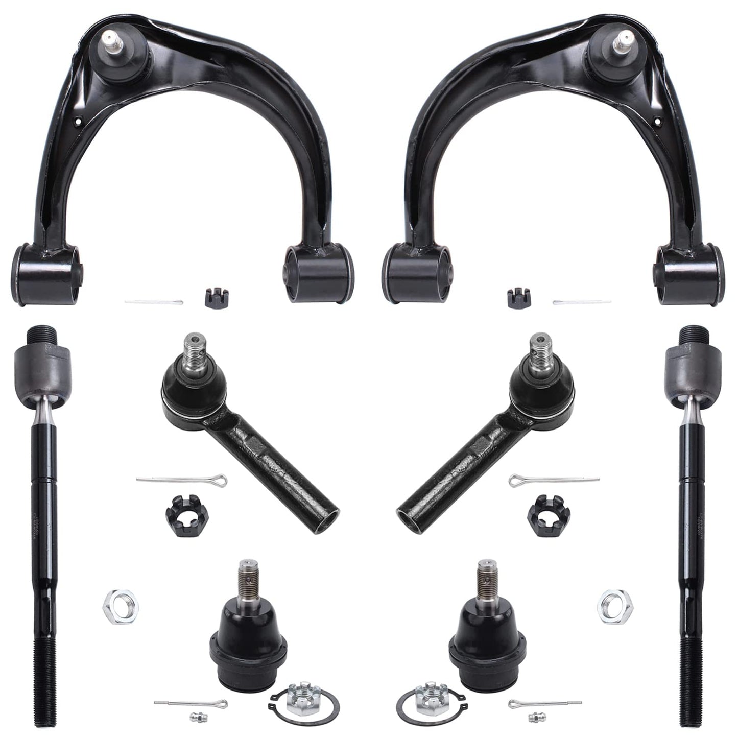 8-Piece Front Suspension Kit with Control Arms Ball Joints & Sway Bar Links for 2WD
