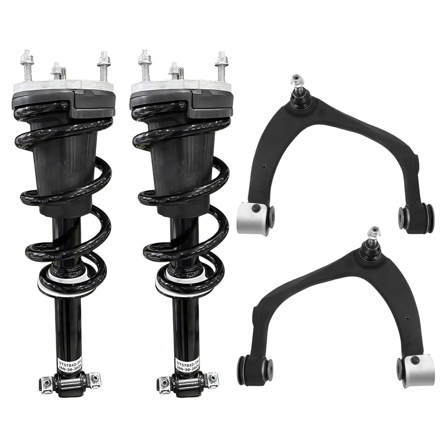 Front & Rear Suspension Kit with Struts Control Arms & Tie Rods for Camaro 2011–2012