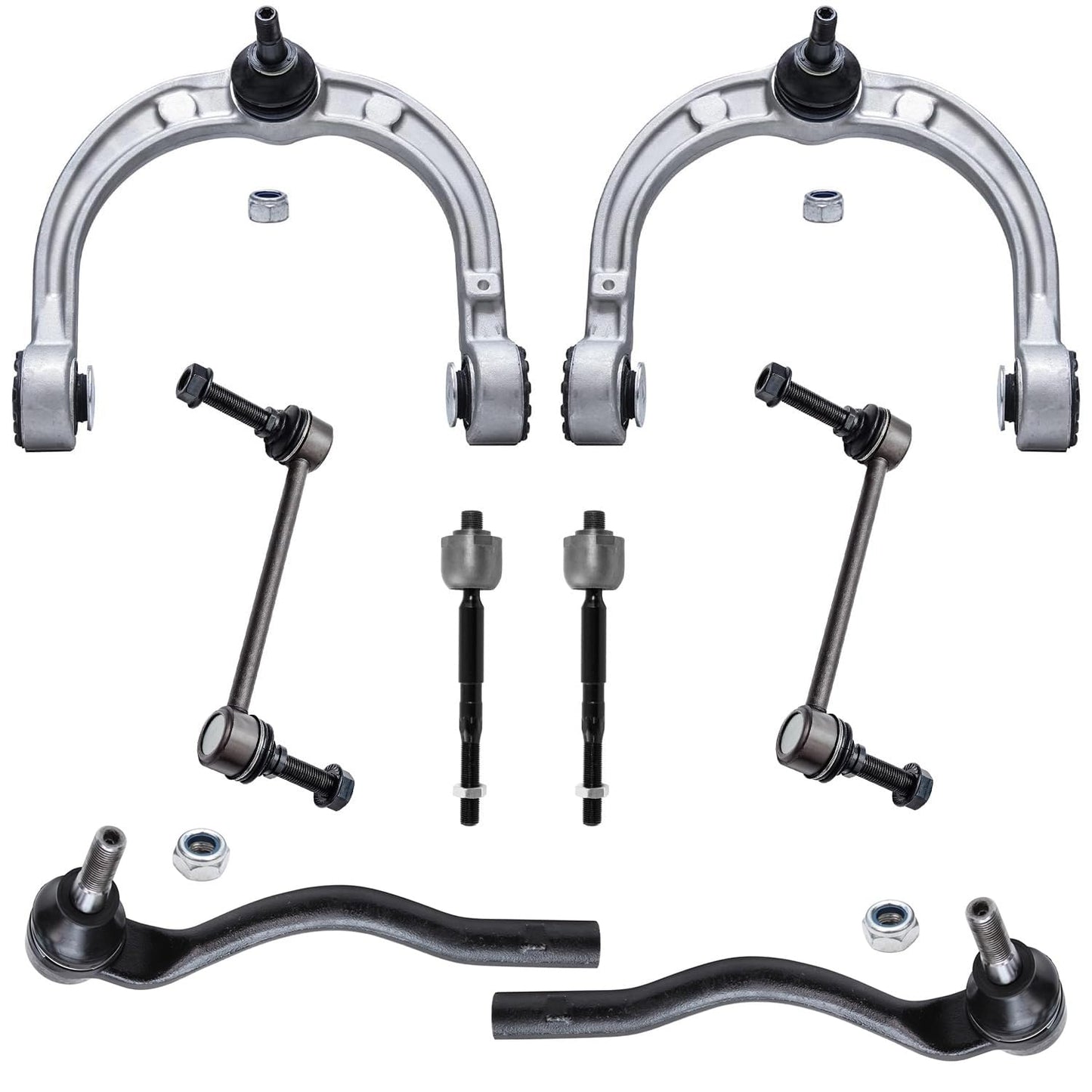 8-Piece Front Suspension Kit with Control Arms Ball Joints & Sway Bar Links for 2WD