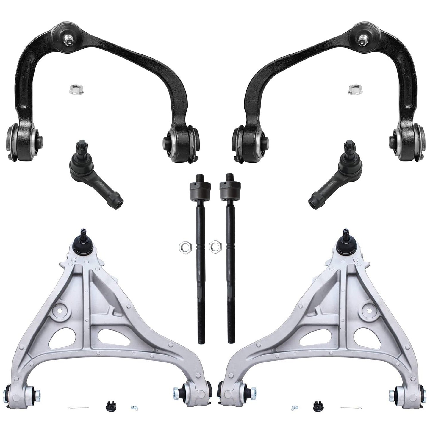 8-Piece Front Suspension Kit with Control Arms Ball Joints & Sway Bar Links for 2WD