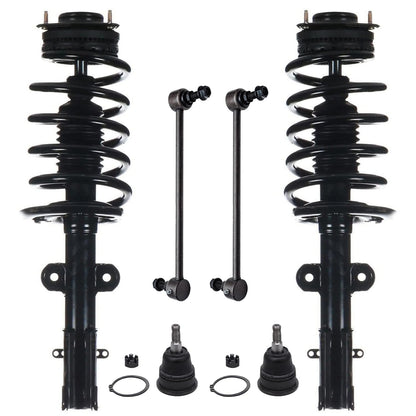 Front & Rear Suspension Kit with Struts Control Arms & Tie Rods for Camaro 2011–2012