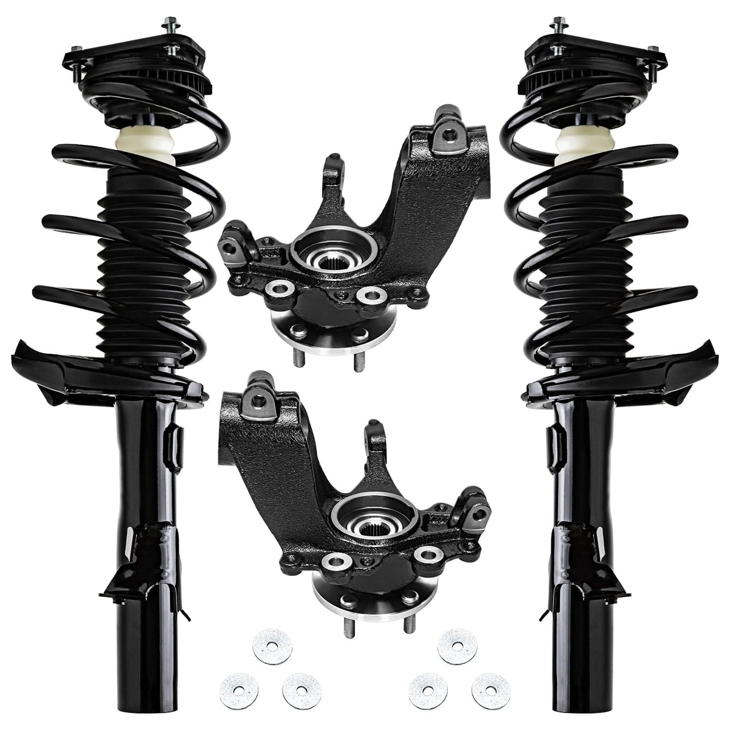 Front & Rear Suspension Kit with Struts Control Arms & Tie Rods for Camaro 2011–2012