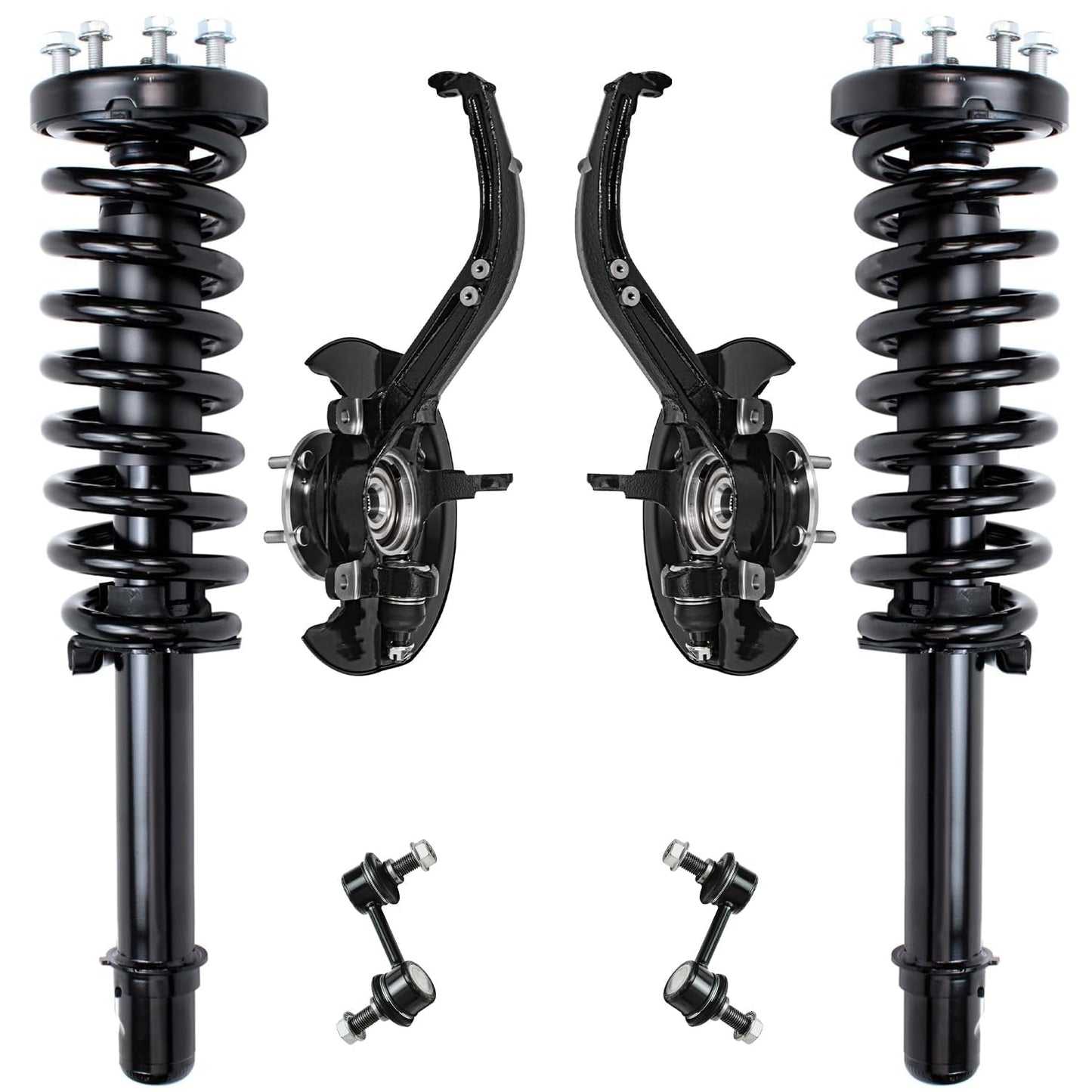 Front & Rear Suspension Kit with Struts Control Arms & Tie Rods for Camaro 2011–2012