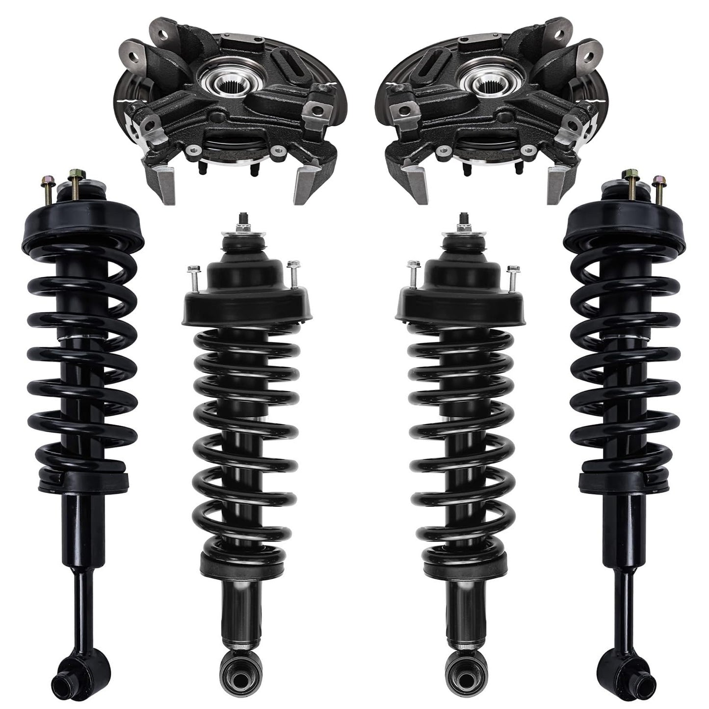 Front & Rear Suspension Kit with Struts Control Arms & Tie Rods for Camaro 2011–2012