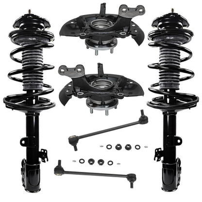 Front & Rear Suspension Kit with Struts Control Arms & Tie Rods for Camaro 2011–2012