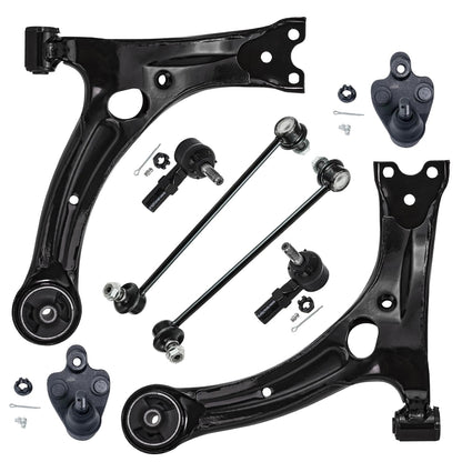 8-Piece Front Suspension Kit with Control Arms Ball Joints & Sway Bar Links for 2WD