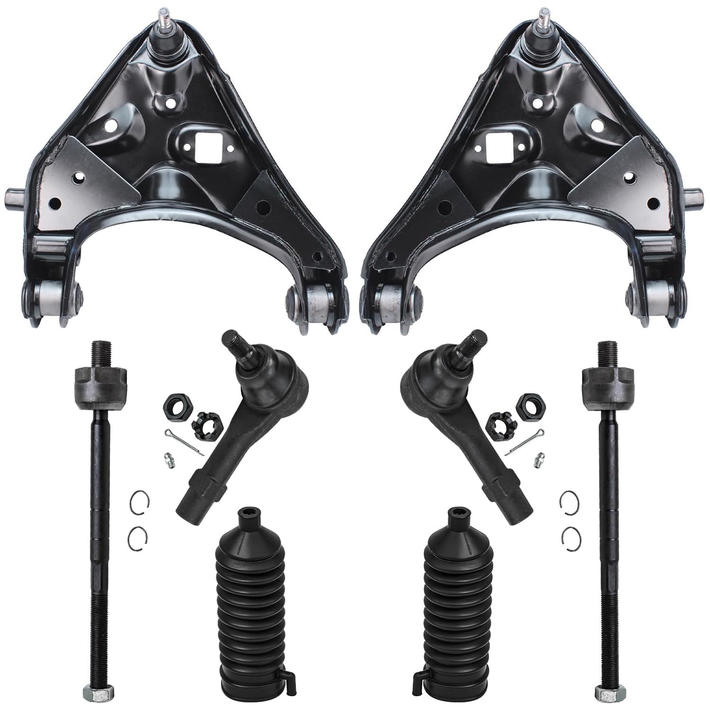 8-Piece Front Suspension Kit with Control Arms Ball Joints & Sway Bar Links for 2WD