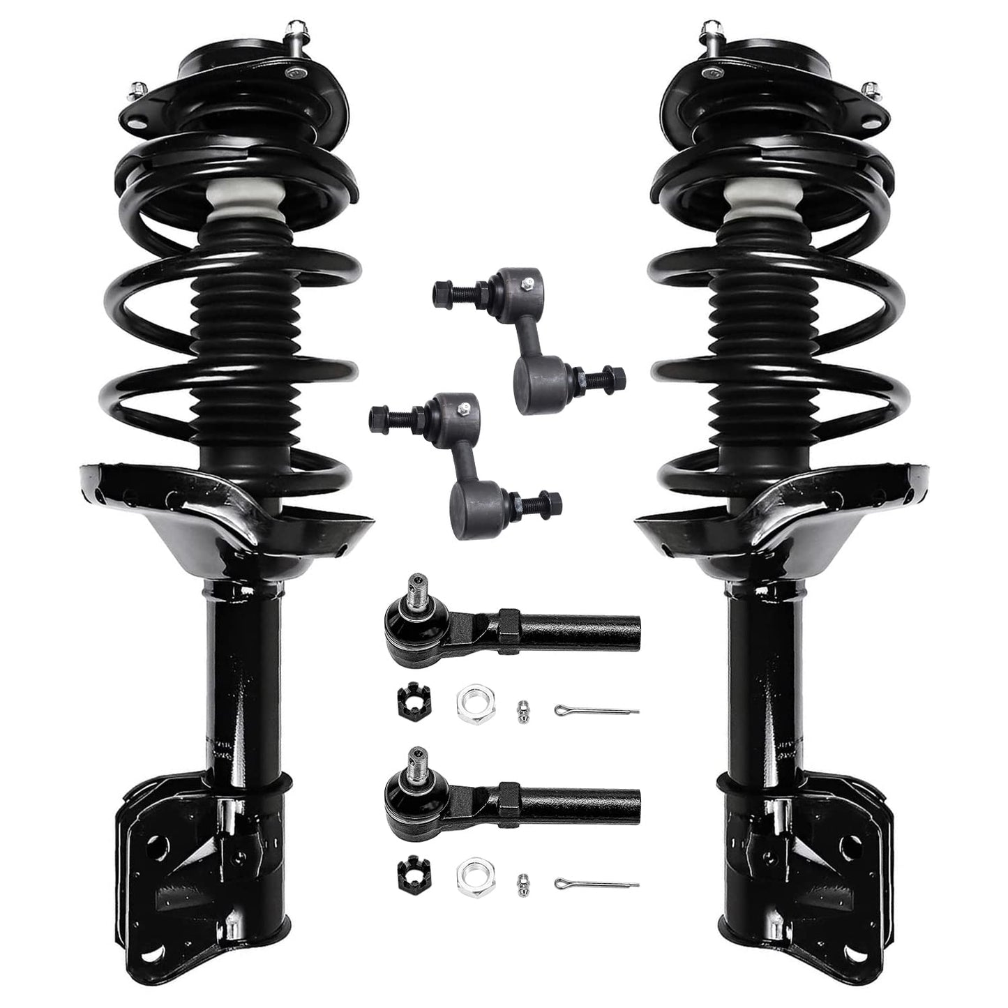 Front & Rear Suspension Kit with Struts Control Arms & Tie Rods for Camaro 2011–2012