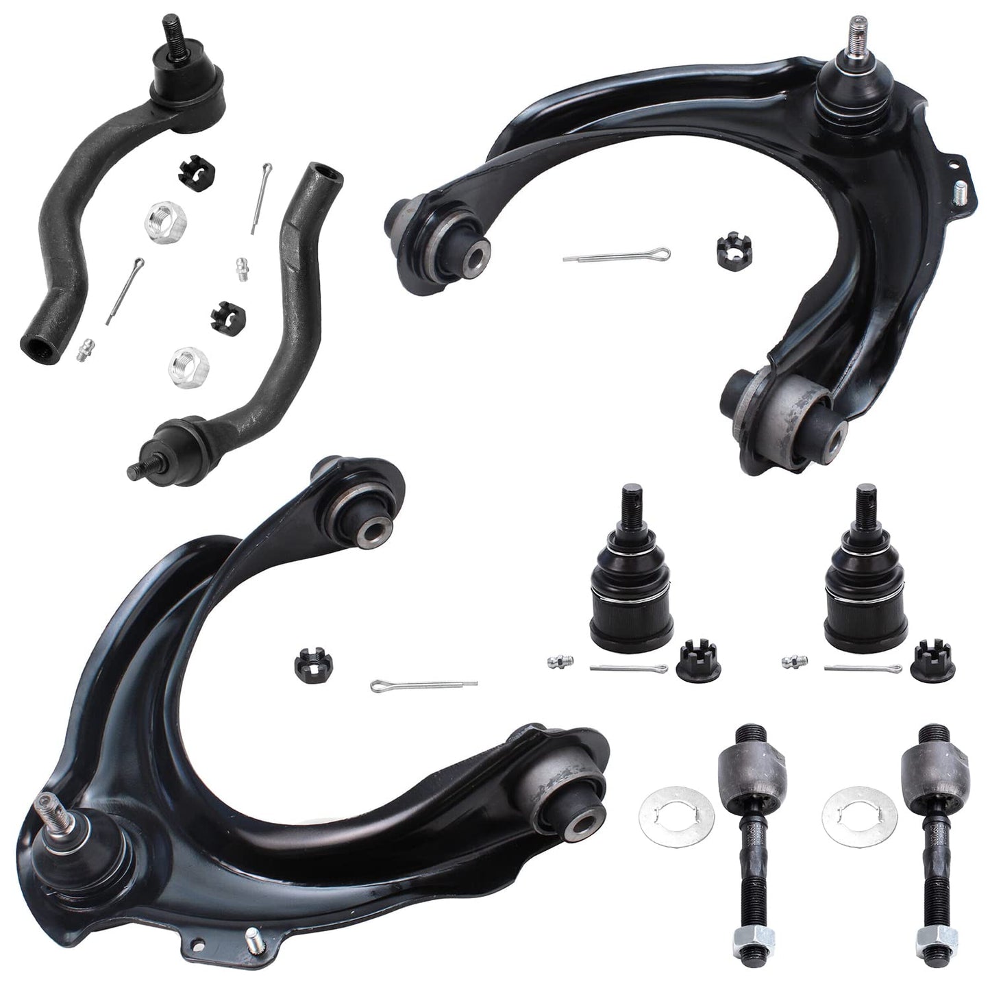 8-Piece Front Suspension Kit with Control Arms Ball Joints & Sway Bar Links for 2WD