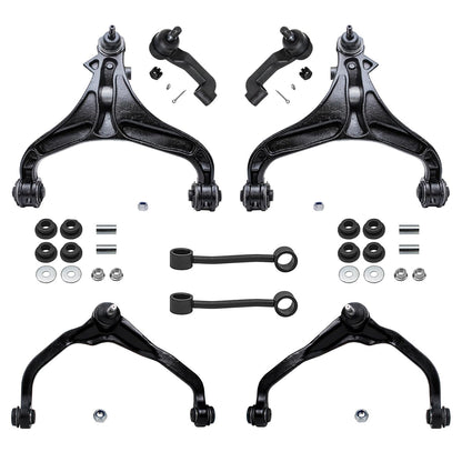 8-Piece Front Suspension Kit with Control Arms Ball Joints & Sway Bar Links for 2WD