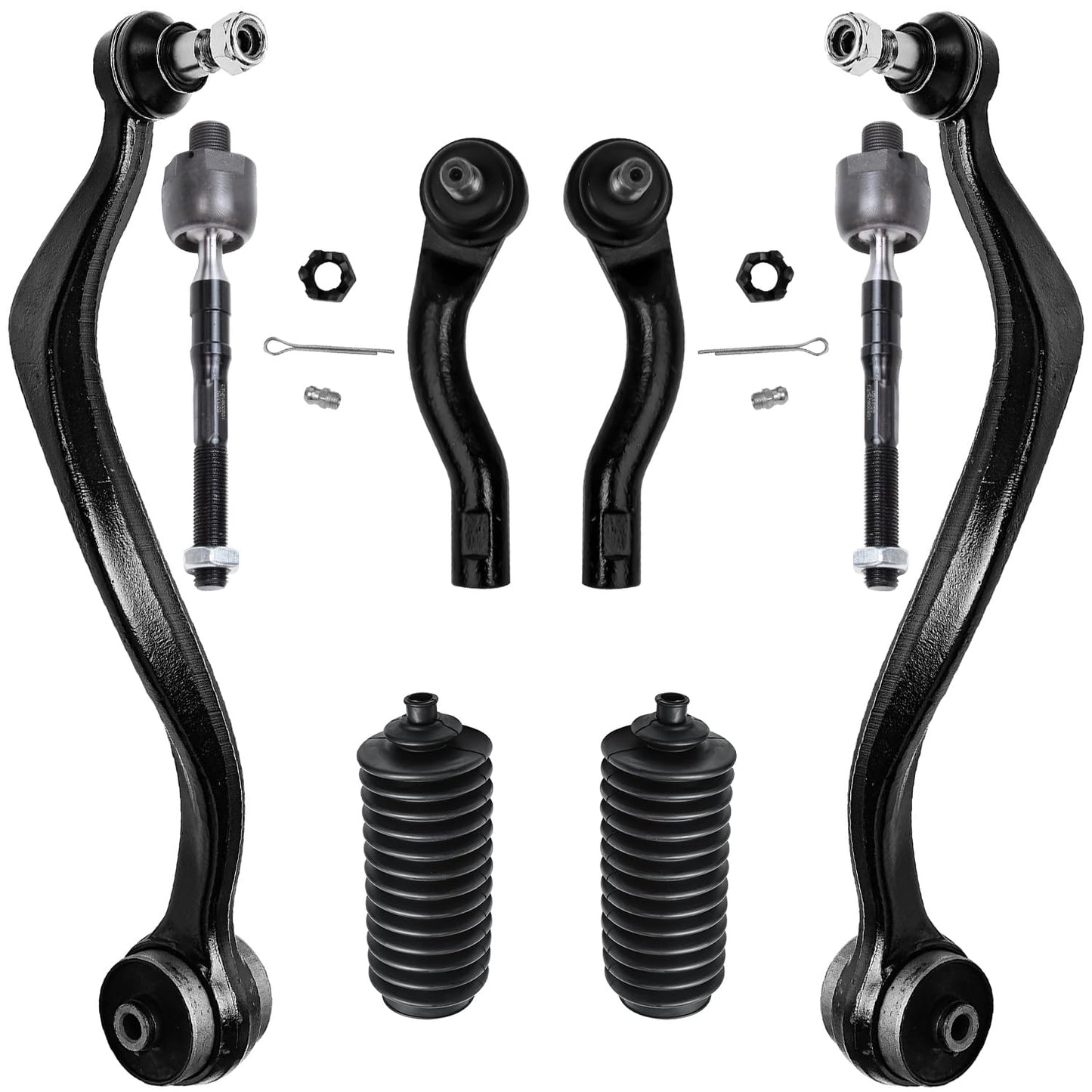 8-Piece Front Suspension Kit with Control Arms Ball Joints & Sway Bar Links for 2WD