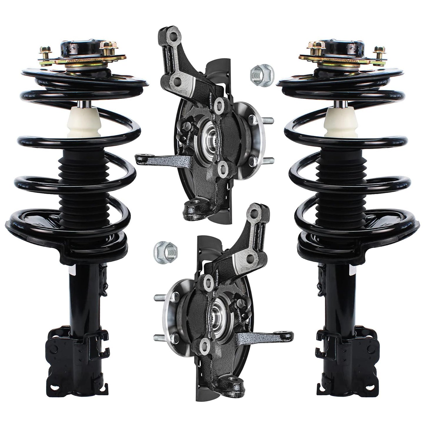 Front & Rear Suspension Kit with Struts Control Arms & Tie Rods for Camaro 2011–2012