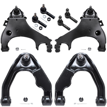 8-Piece Front Suspension Kit with Control Arms Ball Joints & Sway Bar Links for 2WD
