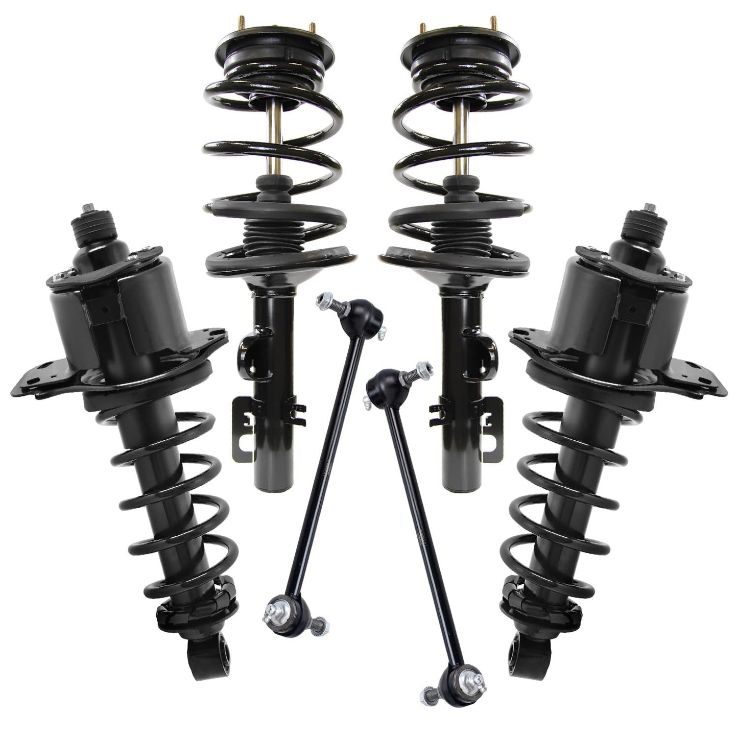 Front & Rear Suspension Kit with Struts Control Arms & Tie Rods for Camaro 2011–2012