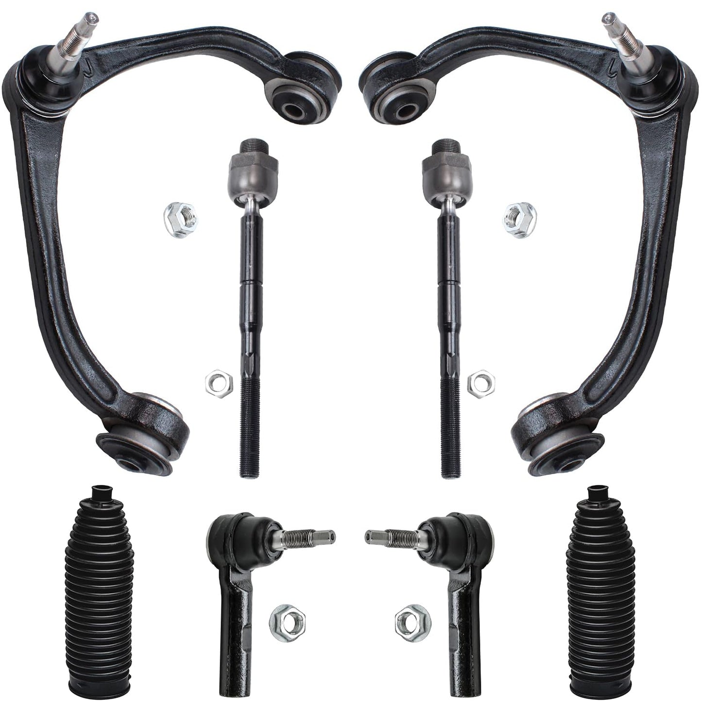 8-Piece Front Suspension Kit with Control Arms Ball Joints & Sway Bar Links for 2WD