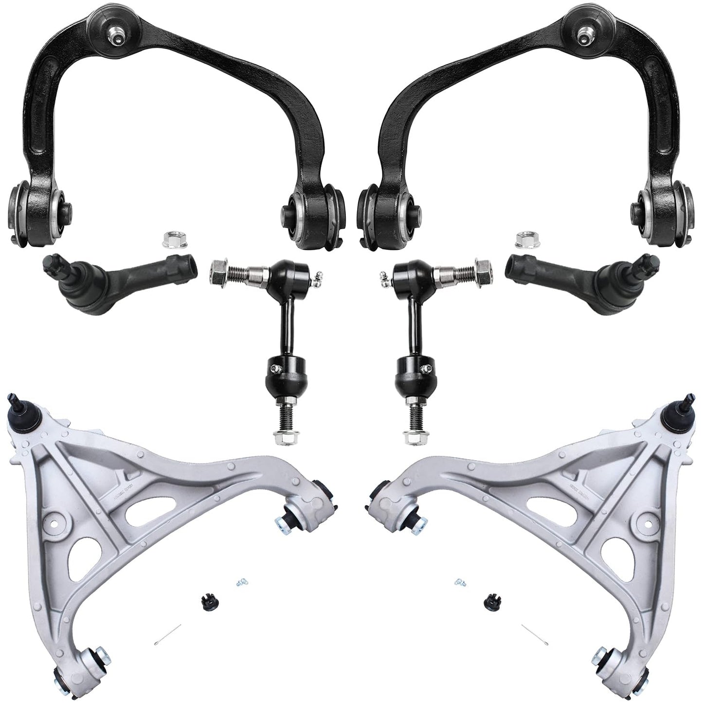 8-Piece Front Suspension Kit with Control Arms Ball Joints & Sway Bar Links for 2WD
