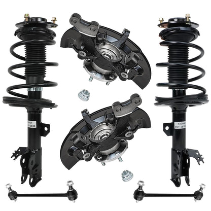 Front & Rear Suspension Kit with Struts Control Arms & Tie Rods for Camaro 2011–2012
