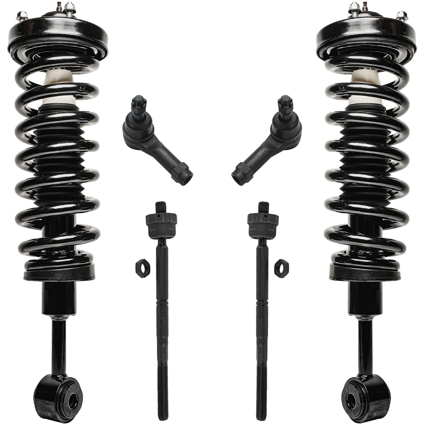 Front & Rear Suspension Kit with Struts Control Arms & Tie Rods for Camaro 2011–2012