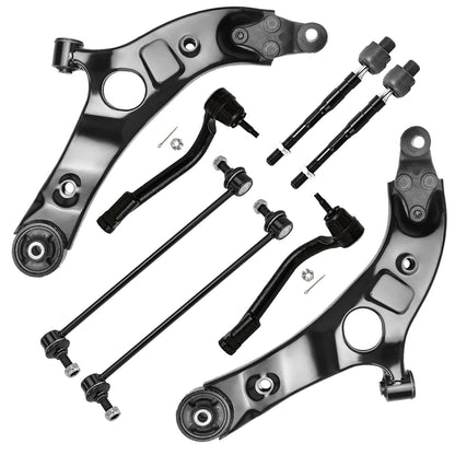 8-Piece Front Suspension Kit with Control Arms Ball Joints & Sway Bar Links for 2WD