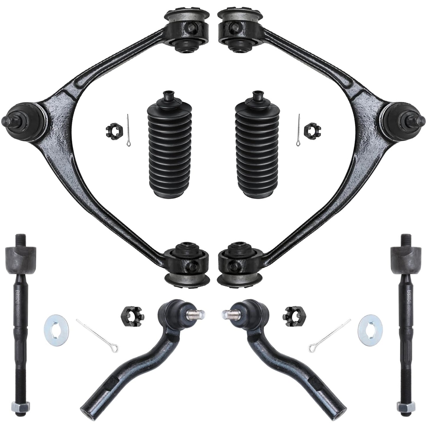8-Piece Front Suspension Kit with Control Arms Ball Joints & Sway Bar Links for 2WD